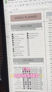 👰 💍 Free Weekly Planner Template for Google Sheets | romanticize your routine