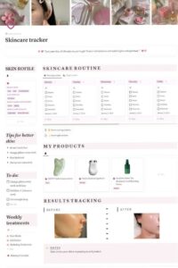 💌 💌 game-changing digital system: 2025 Skincare Planner Template for Notion