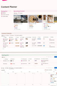 🤍 ☁️ game-changing digital system: Content Creator Planner: Notion Template (Printable)