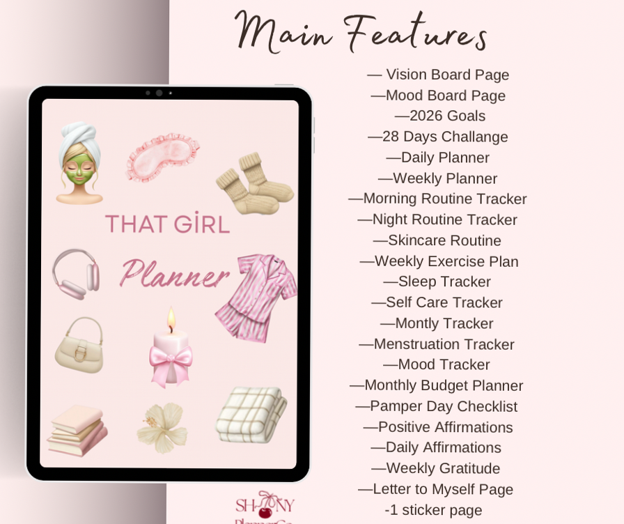 Glow Up with That Girl Digital Planner 🌟 — 📁 📁 romanticize your routine