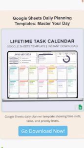 Google Sheets Daily Planning Templates: Master Your Day — 💌 💌 dream life manifestation