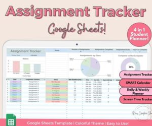 Google Sheets Time Tracker & Academic Planner Template — 💍 🍰 ultimate printable checklist
