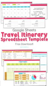 Google Sheets Travel Itinerary Template for Digital Design & Creative Planners — 📁 🖇️ essential planning guide