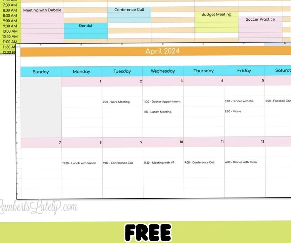 Google Sheets Weekly Schedule Template Free Download — 🖌️ 🎨 stay inspired all year long
