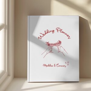 Hand-Drawn Personalized Wedding Planner with Custom Names — 💍 💍 secret to staying productive