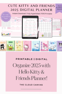 🌿 🌿 Hello Kitty 2025 Planner: Cleaning Schedules & Free Digital Organize! | dream life manifestation