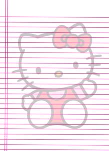 💎 🌈 Hello Kitty Plain Sheet | Digital Planner Asset | stay inspired all year long