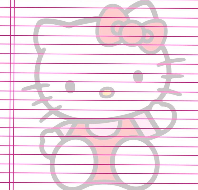 💎 🌈 Hello Kitty Plain Sheet | Digital Planner Asset | stay inspired all year long