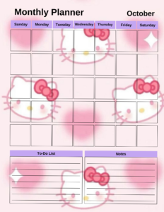 📝 📅 Hello Kitty Planner | Digital Design & Creative Assets | stay inspired all year long
