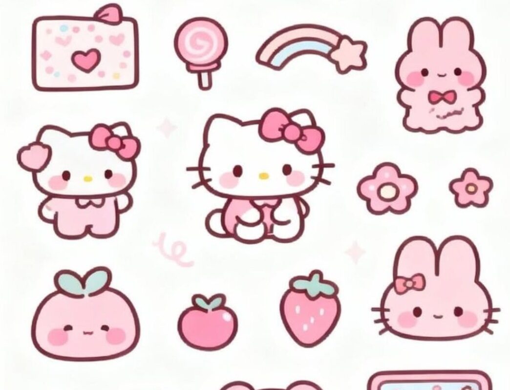 Hello Kitty Stickers for Digital Planners & Creative Projects — 🌿 ✨ stay inspired all year long
