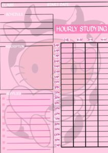 📝 📝 Hello Kitty Study Sheet — Digital Planner Design | dream life manifestation