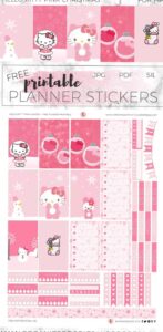 📌 📝 Kawaii Cat • Digital Scrapbook Sticker Templates | romanticize your routine