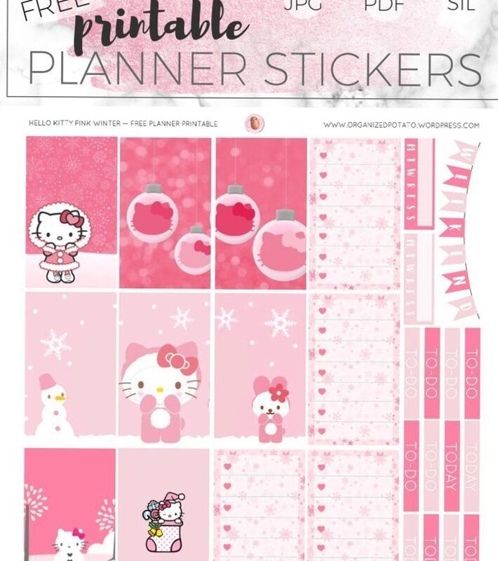 📌 📝 Kawaii Cat • Digital Scrapbook Sticker Templates | romanticize your routine