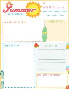 🕯️ 🕯️ Kids Summer Journal — 5 Free PDF Printables | stay inspired all year long