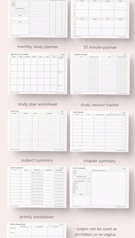 Korean Grammar 2024 Study Planner & Study Plan Printable — 💎 🖌️ stay inspired all year long