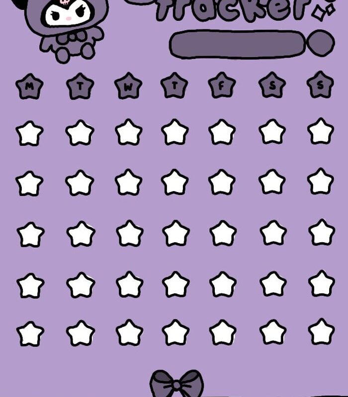 💍 🍰 kuromi Study Tracker | Digital Planner Asset | seamless organization hack