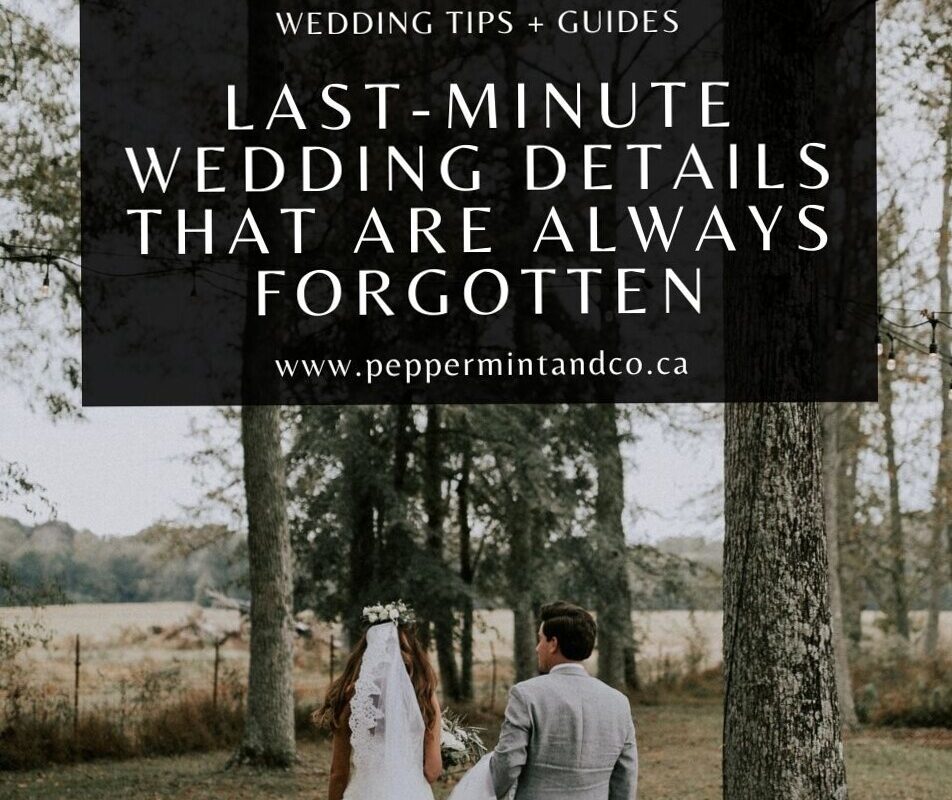 Last-Minute Wedding Details You Can’t Miss — ☁️ 🕯️ romanticize your routine