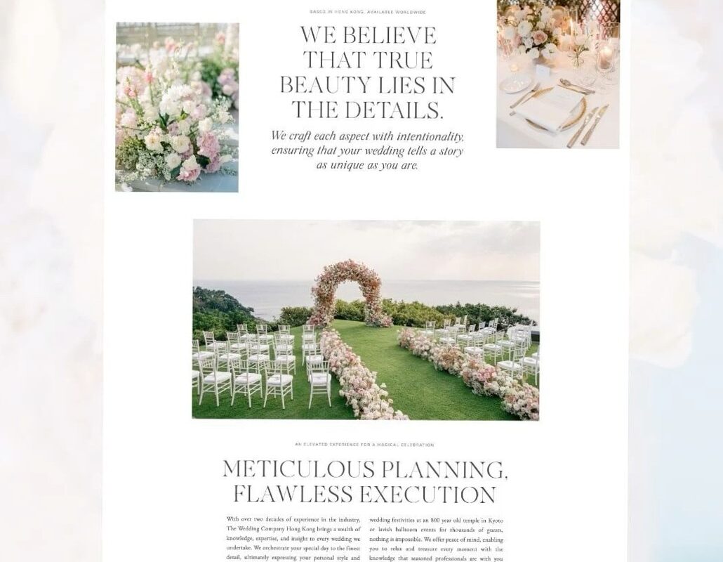 🥂 💌 Luxury Wedding Planner Website Design | Elegant Digital Solutions for Wedding Planners | romanticize your routine