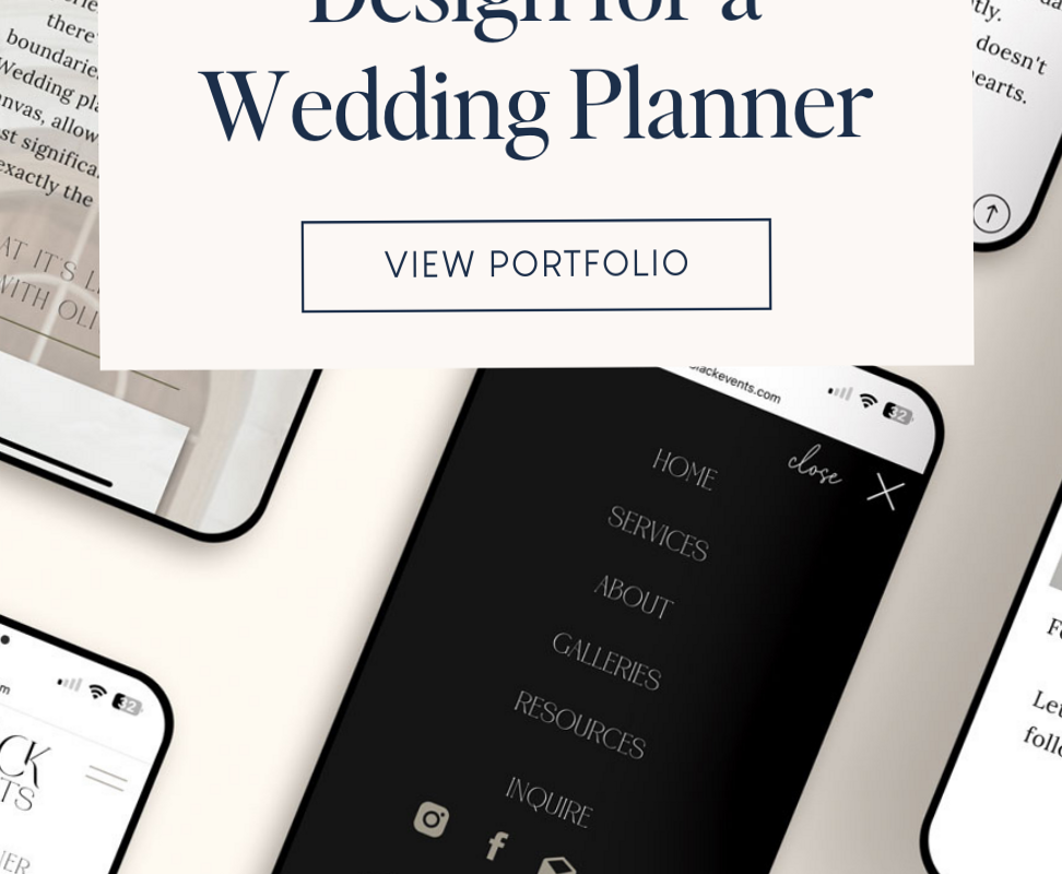 Modern Website for a Wedding Planner | Digital Design & Creative Assets — 📍 📍 stay inspired all year long