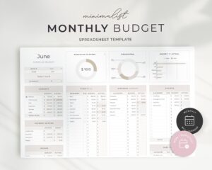 Monthly Budget Planner | Digital Design & Creative Assets — 🌈 🖌️ secret to staying productive