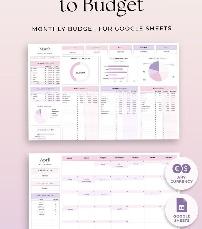 🖇️ 📁 Monthly Budget Planner – Simple Google Sheets Template | secret to staying productive