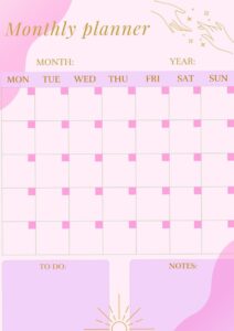 👰 💍 Monthly Planner Study Goal Tracker | Digital Design | Creative Planner Assets | dream life manifestation