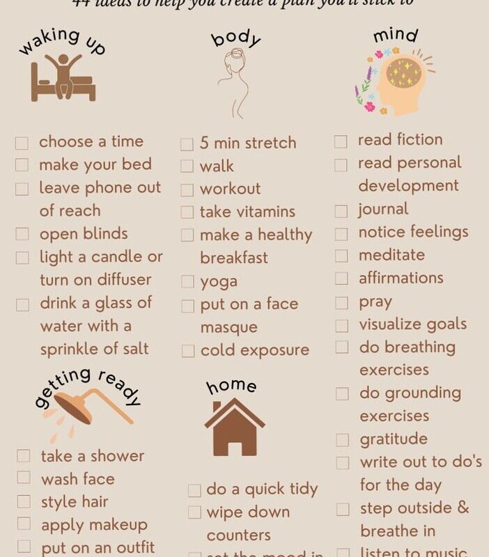 💍 🌸 Morning Routine Checklist to Own Your Day | seamless organization hack