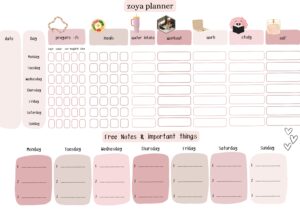🌸 💍 Muslim Girls Daily Planner with Prayers, Work & Essentials | dream life manifestation