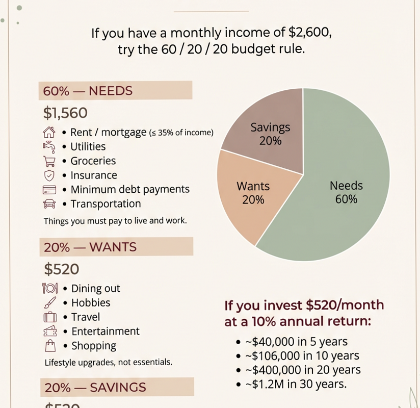 My Ideal Budget Using the 60 20 20 Rule — 💍 👰 stay inspired all year long