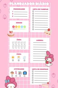 My Melody Daily Planner — Sanrio Design — 📌 📁 romanticize your routine