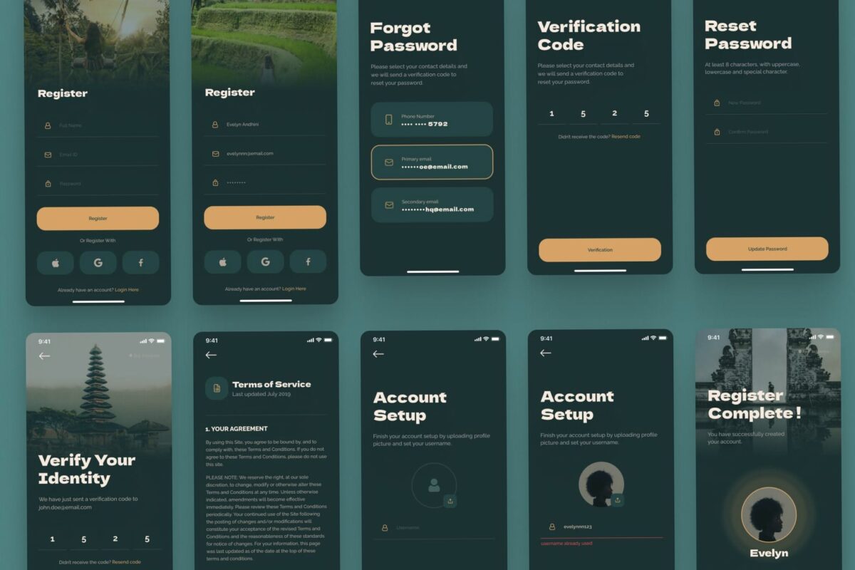 Navel — Nature Travel Booking App UI Kit for Designers — 🪄 📍 romanticize your routine