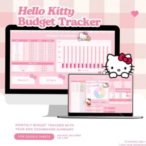 💍 🌸 Niedlicher KITTY-Budget-Tracker für Google Sheets | seamless organization hack
