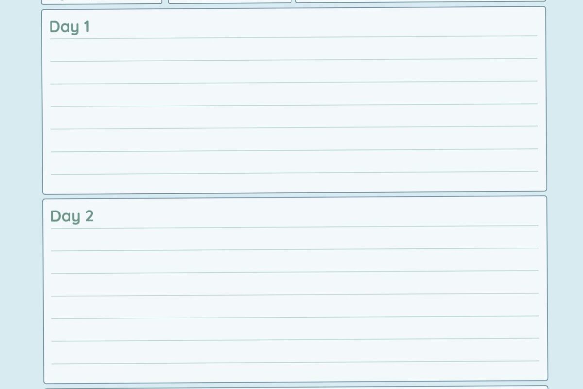 🍰 🥂 no-stress tracker: Blank Travel Itinerary Free Google Docs Template