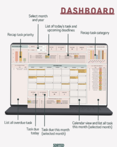 📊 🖇️ no-stress tracker: Task Tracker | Google Sheets | Digital Design Planner Tool