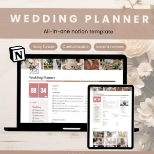 🥂 🌸 no-stress tracker: Ultimate Wedding Planner Notion Template Checklist & Itinerary