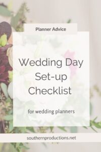 🖌️ 📍 no-stress tracker: Wedding Day Setup Checklist for Planners