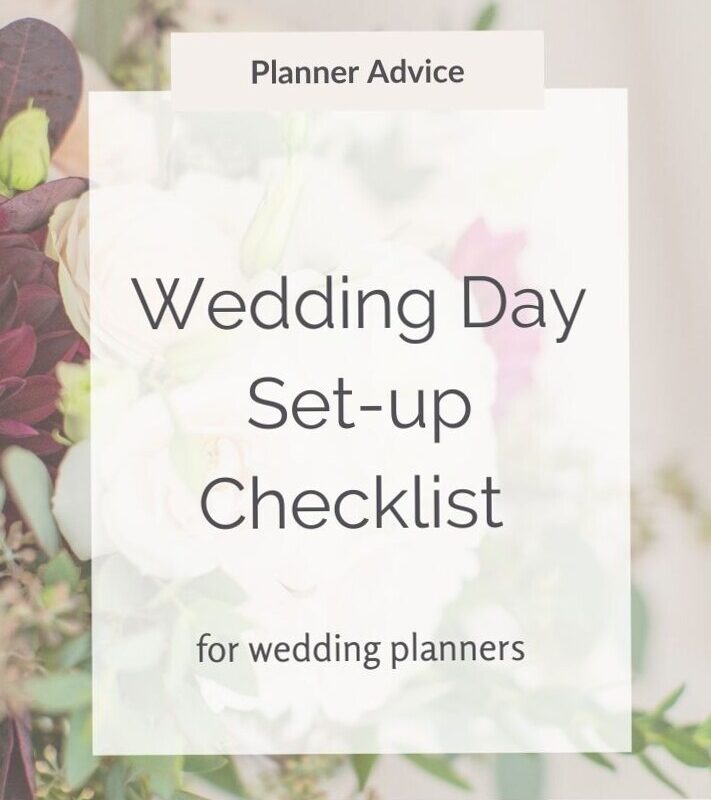 🖌️ 📍 no-stress tracker: Wedding Day Setup Checklist for Planners
