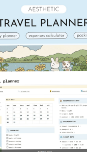 Notion Travel Planner: Easy Trip Planning Template — 🎀 ☁️ pro digital dashboard