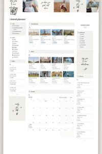 Notion Travel Planner Template | Itinerary Organizer 586 — 📊 📊 ultimate printable checklist
