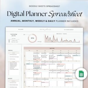 👰 🌸 only tool for life admin: Daily Schedule Planner & To-Do List Template for Google Sheets