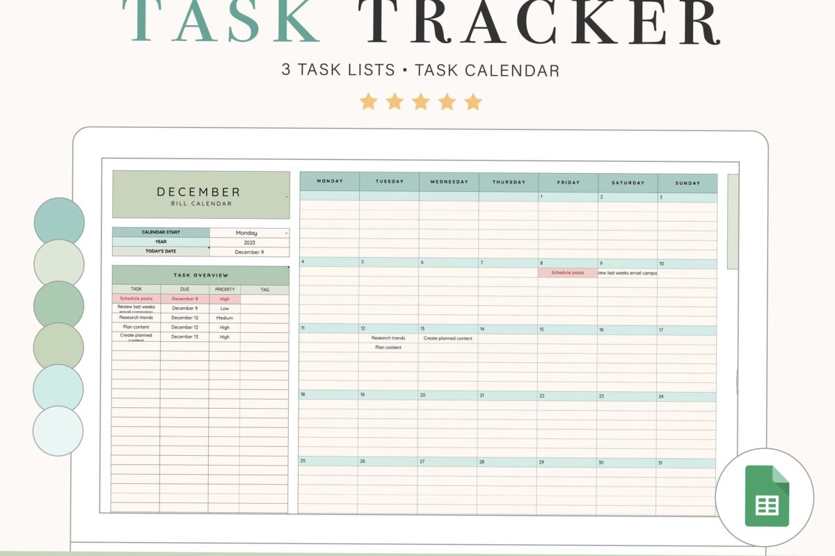 📅 📌 Organize Your Day with the Ultimate Task Tracking Spreadsheet in Google Sheets | game-changing digital system