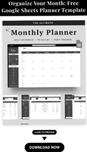 Organize Your Month: Free Google Sheets Planner Template for Personal Budget Planning — 🪄 🎨 romanticize your routine