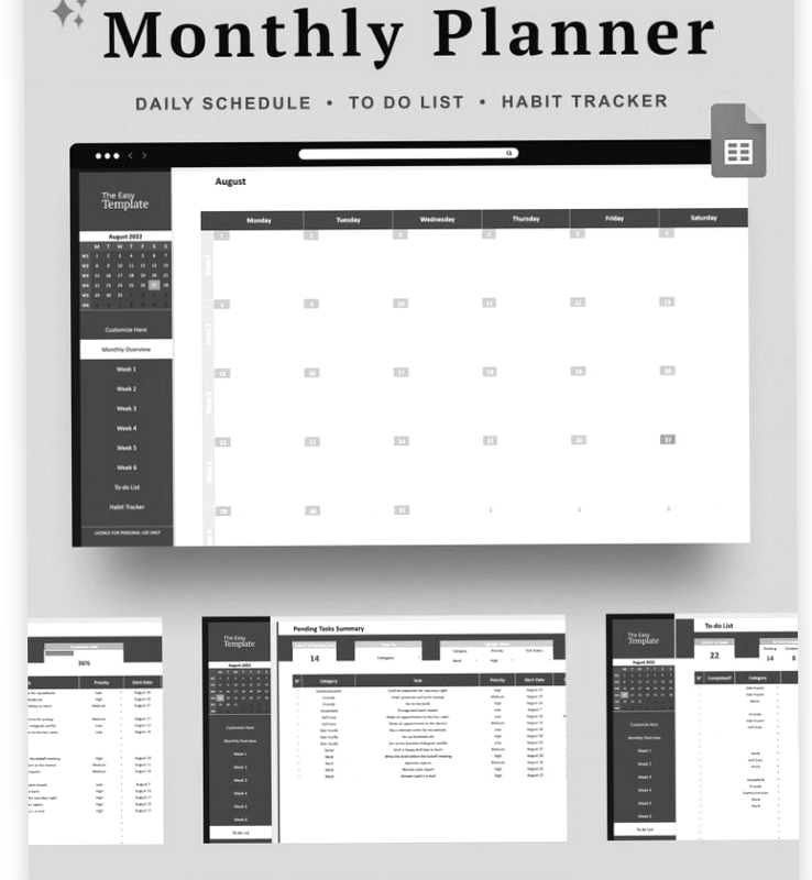 Organize Your Month: Free Google Sheets Planner Template for Personal Budget Planning — 🪄 🎨 romanticize your routine