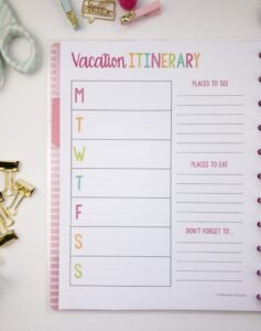 🖇️ 📅 Organized Summer Vacation Planning Kit | Free Printables for Trips & Outings | romanticize your routine