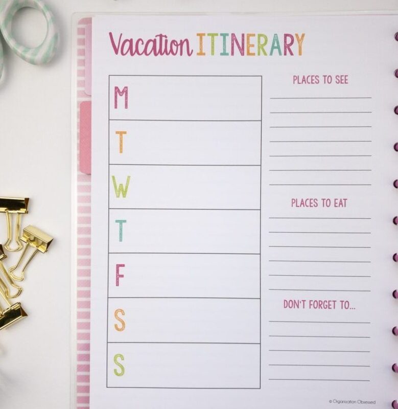 🖇️ 📅 Organized Summer Vacation Planning Kit | Free Printables for Trips & Outings | romanticize your routine