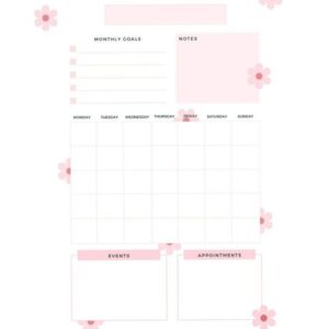 Pink Girly Monthly Planner | Printable Layouts & Creative Designs — 📝 📅 stay inspired all year long