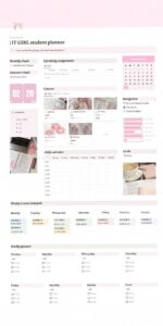 Pink IT Girl Notion Planner Template | Aesthetic Study Setup 865 — 💎 📍 2026 efficiency hack