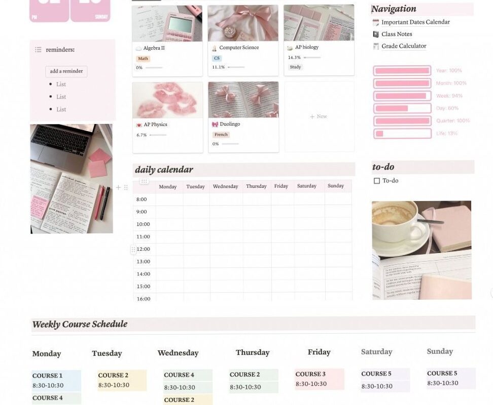 Pink IT Girl Notion Planner Template | Aesthetic Study Setup 865 — 💎 📍 2026 efficiency hack