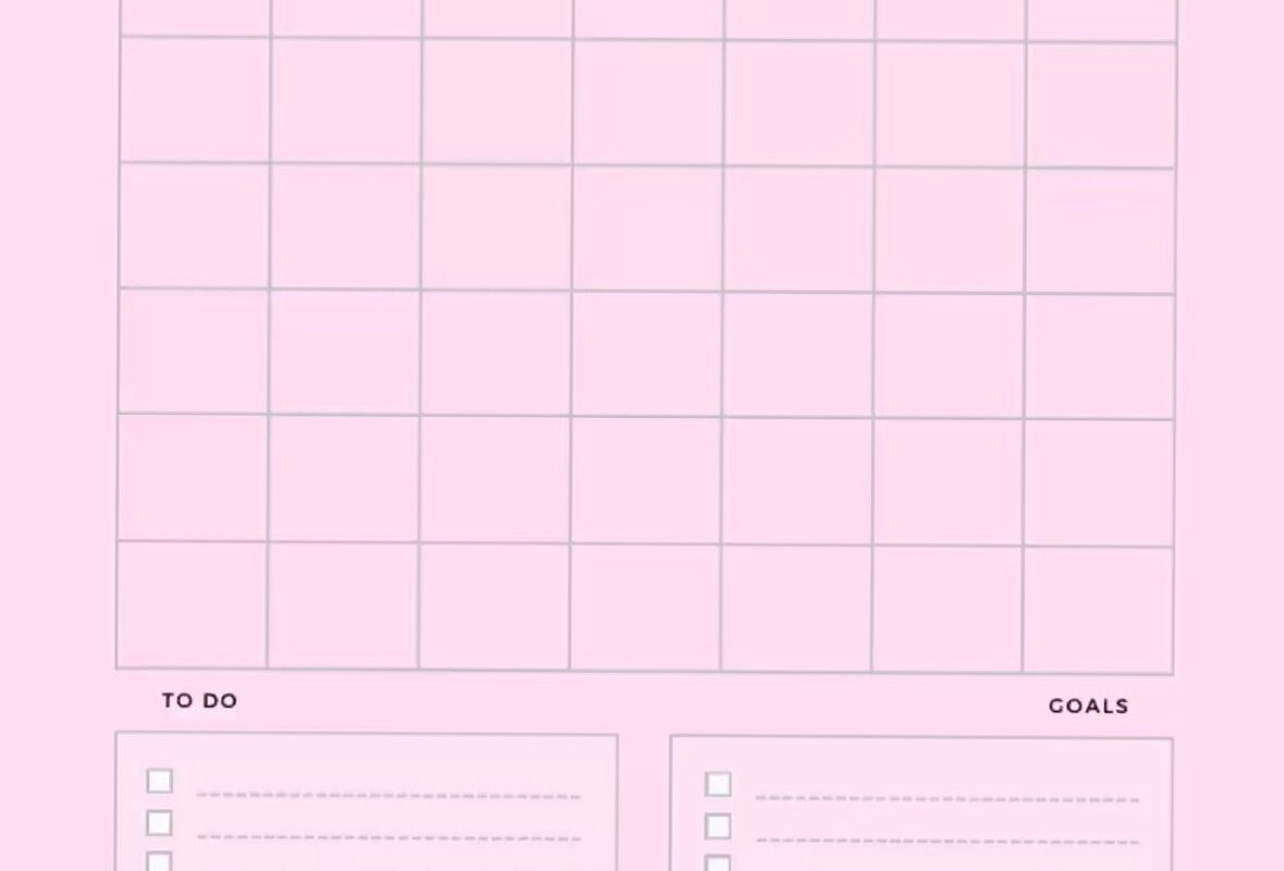 Pink Monthly Planner | Digital Design | Creative Asset — 📅 📊 dream life manifestation