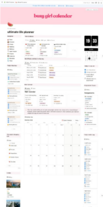 💌 💍 Pink Notion Calendar: That Girl’s 2025 Planner! | pro digital dashboard